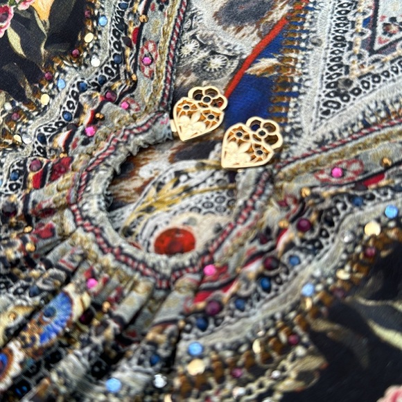 Camilla embellished silk tank top. Size medium - Picture 11 of 15